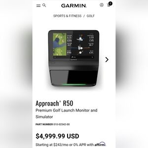 Garmin Approach R50 Golf Launch Monitor NEW SEALED BOX ITEM
